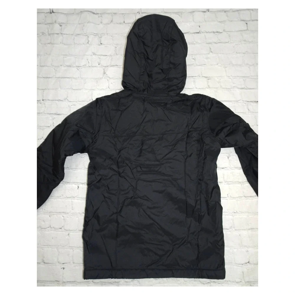Columbia Hooded Zip Up Fleece Lined Jacket, Kids Medium, Black - Picture 3 of 8